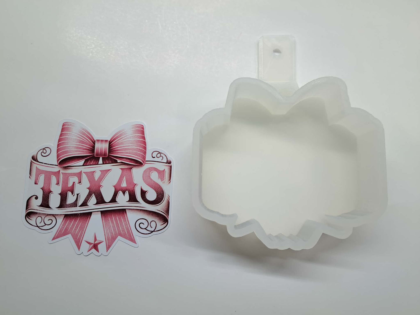Vintage Texas Girly Bow Cardstock Silicone Mold, Aroma Bead Molds, Premium Cardstock Images