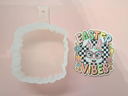 Easter Vibes Bunny Cardstock Silicone Mold, Aroma Bead Molds, Premium Cardstock Images