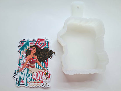 Retro Preppy Disney Princess Moana Cardstock Silicone Mold, Aroma Bead Molds, Premium Cardstock Images