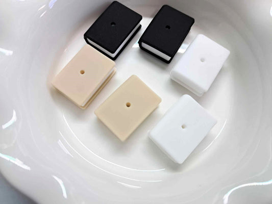 Single Book Silicone Focal Bead - 1296