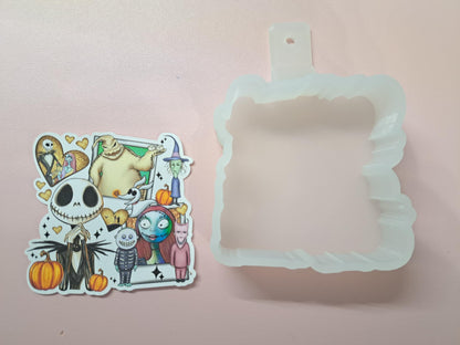 Nightmare Before Christmas Polaroids Cardstock Silicone Mold, Aroma Bead Molds, Premium Cardstock