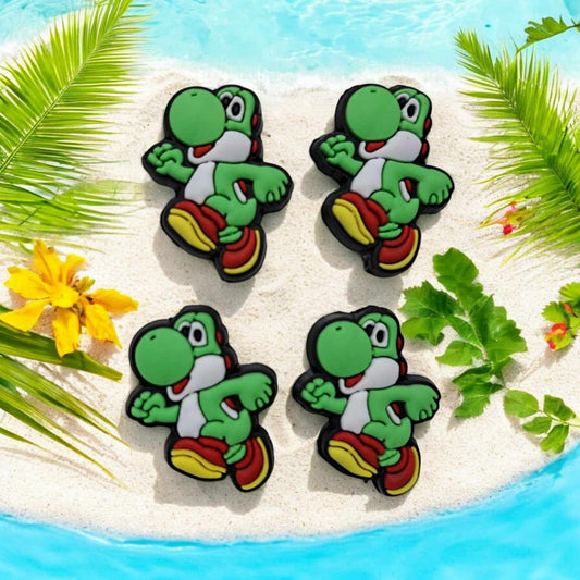 Yoshi: Super Mario Brothers Turtle Movie/Game Inspired Full Body Silicone Focal Bead