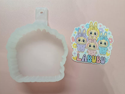Labubu Group Cardstock Silicone Mold, Aroma Bead Molds, Premium Cardstock Images