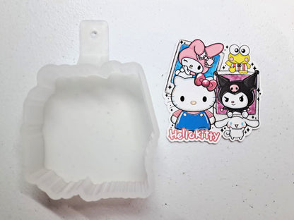 Hello Kitty Collage Cardstock Silicone Mold, Aroma Bead Molds, Premium Cardstock Images