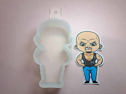 Wrestling Chibi: Stone Cold Cardstock Silicone Mold, Aroma Bead Molds, Premium Cardstock Images