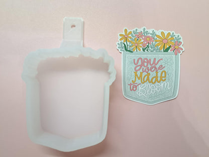 You Were Made To Bloom Cardstock Silicone Mold, Aroma Bead Molds, Premium Cardstock Images