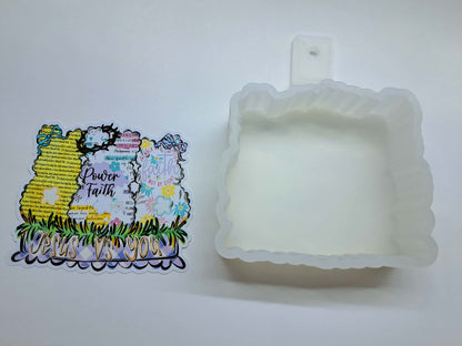 Scripture Bunnies Cardstock Silicone Mold, Aroma Bead Molds, Premium Cardstock Images