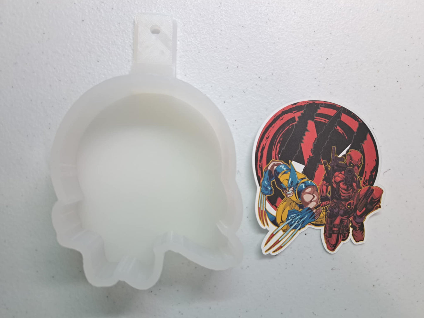 Deadpool and Wolverine Cardstock Silicone Mold, Aroma Bead Molds, Premium Cardstock Images