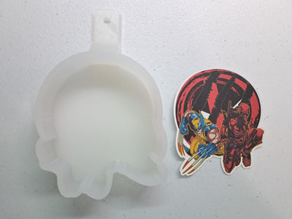 Deadpool and Wolverine Cardstock Silicone Mold, Aroma Bead Molds, Premium Cardstock Images