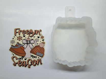 Freezin' Season Cardstock Silicone Mold, Aroma Bead Molds, Car Freshies, Premium Cardstock Images