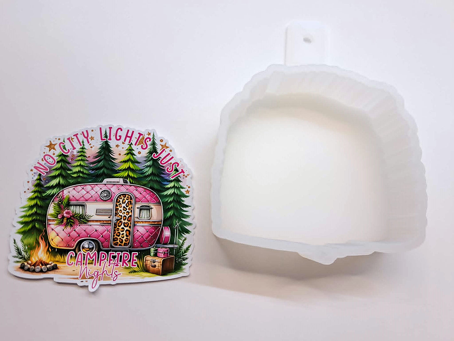No City Lights Just Campfire Nights Cardstock Silicone Mold, Aroma Bead Molds, Premium Cardstock Images