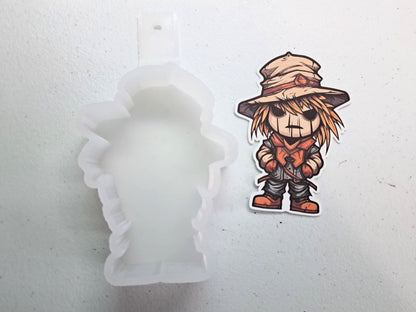 Harvest Time Scarecrow: Fall Vibes Cardstock Silicone Mold, Aroma Bead Molds, Premium Cardstock Images
