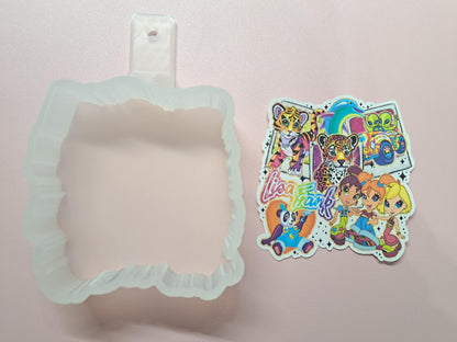 Lisa Frank Collage Cardstock Silicone Mold, Premium Cardstock Images