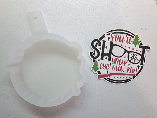 Christmas: You'll Shoot Your Eye Out, Kid! Movie Inspired Cardstock Silicone Mold, Aroma Bead Molds, Premium Cardstock Images