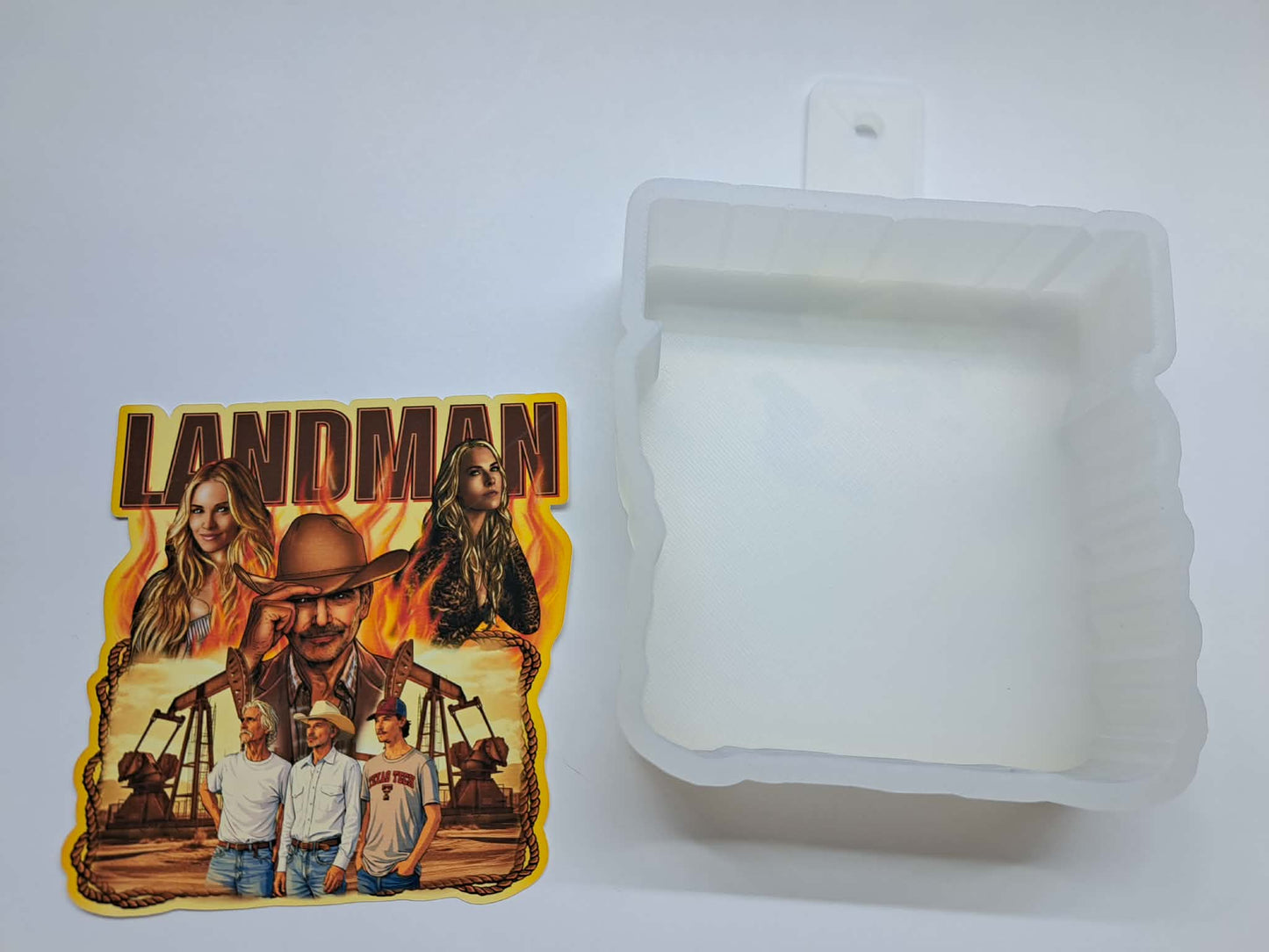 Landman - TV Show Inspired Silicone Mold, Aroma Bead Molds, Premium Cardstock Images