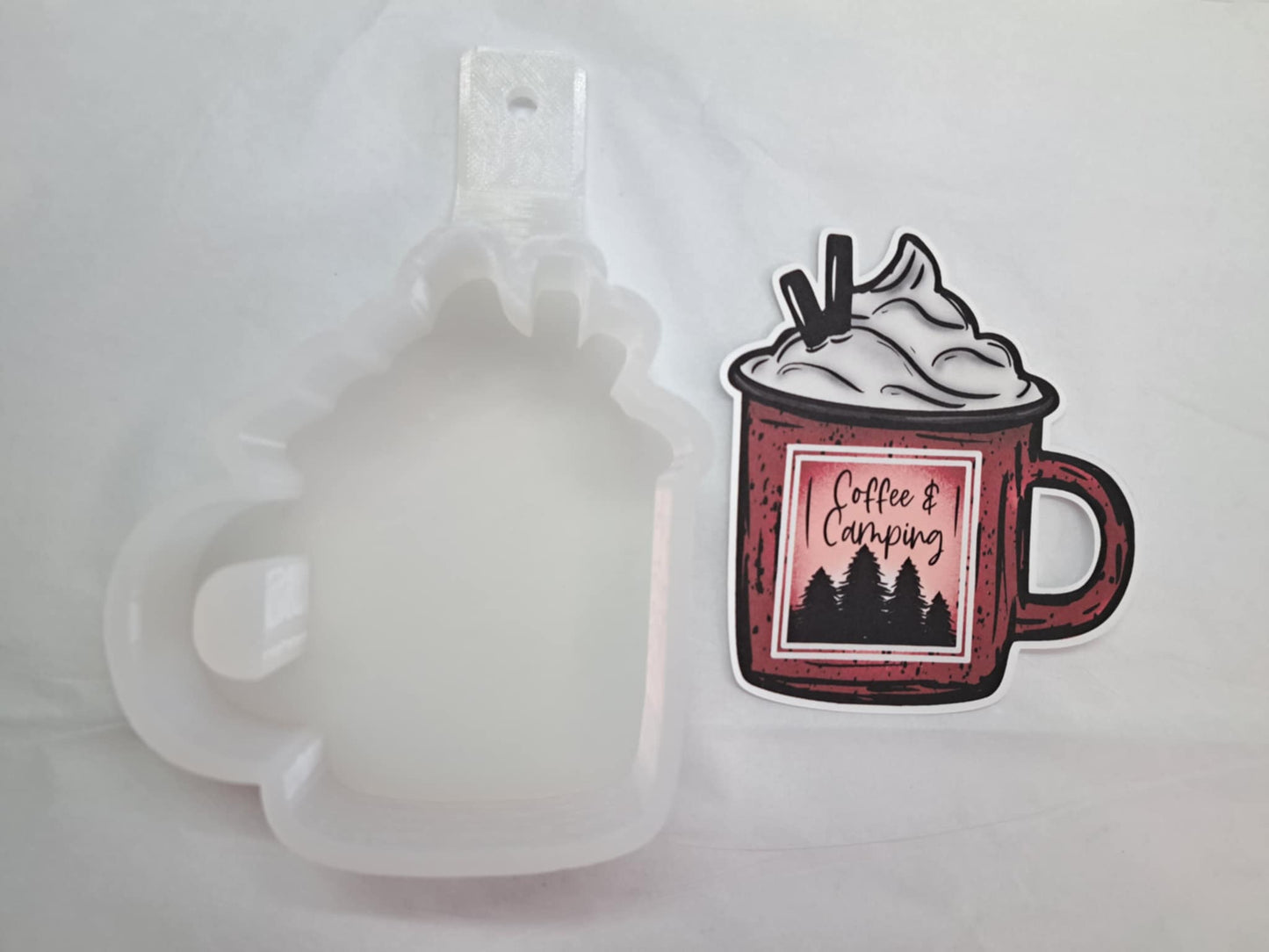 Coffee & Hot Cocoa Mug Cardstock Silicone Mold, Aroma Bead Molds, Car Freshies, Premium Cardstock Images