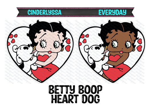 Betty Boop with Pudgy: Jazz Age Flapper Cardstock Silicone Mold, Aroma Bead Molds, Premium Cardstock Images