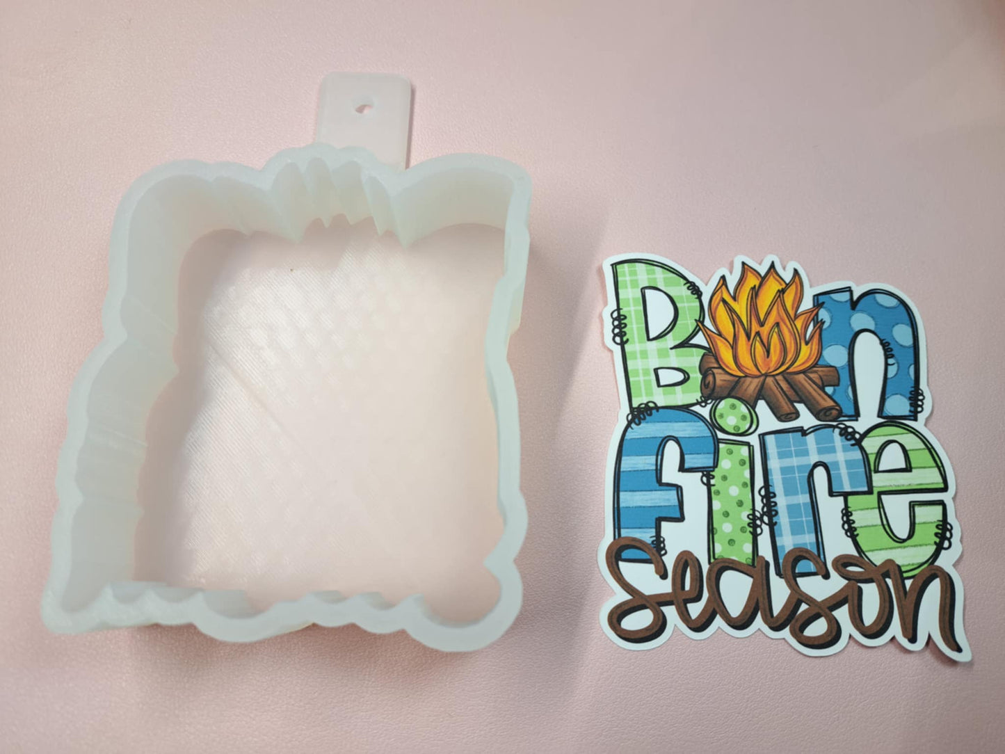 Bonfire Season Cardstock Silicone Mold, Aroma Bead Molds, Premium Cardstock Images