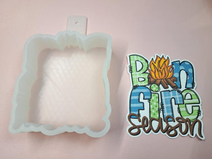 Bonfire Season Cardstock Silicone Mold, Aroma Bead Molds, Premium Cardstock Images