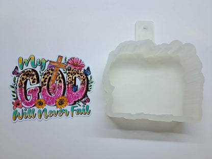 My God Will Never Fail Cardstock Silicone Mold, Aroma Bead Molds, Premium Cardstock Images
