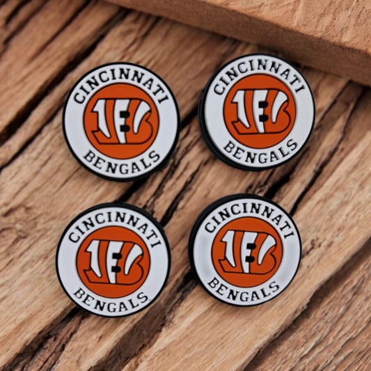 Cincinnati Bengals Large Round with B Silicone Focal Bead