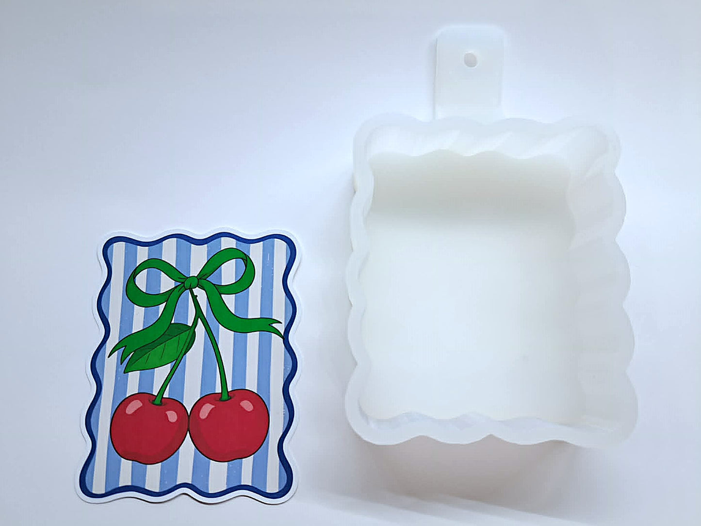Fruits Coquette Bow Frame for Cardstock Silicone Mold, Aroma Bead Molds, Premium Cardstock Images