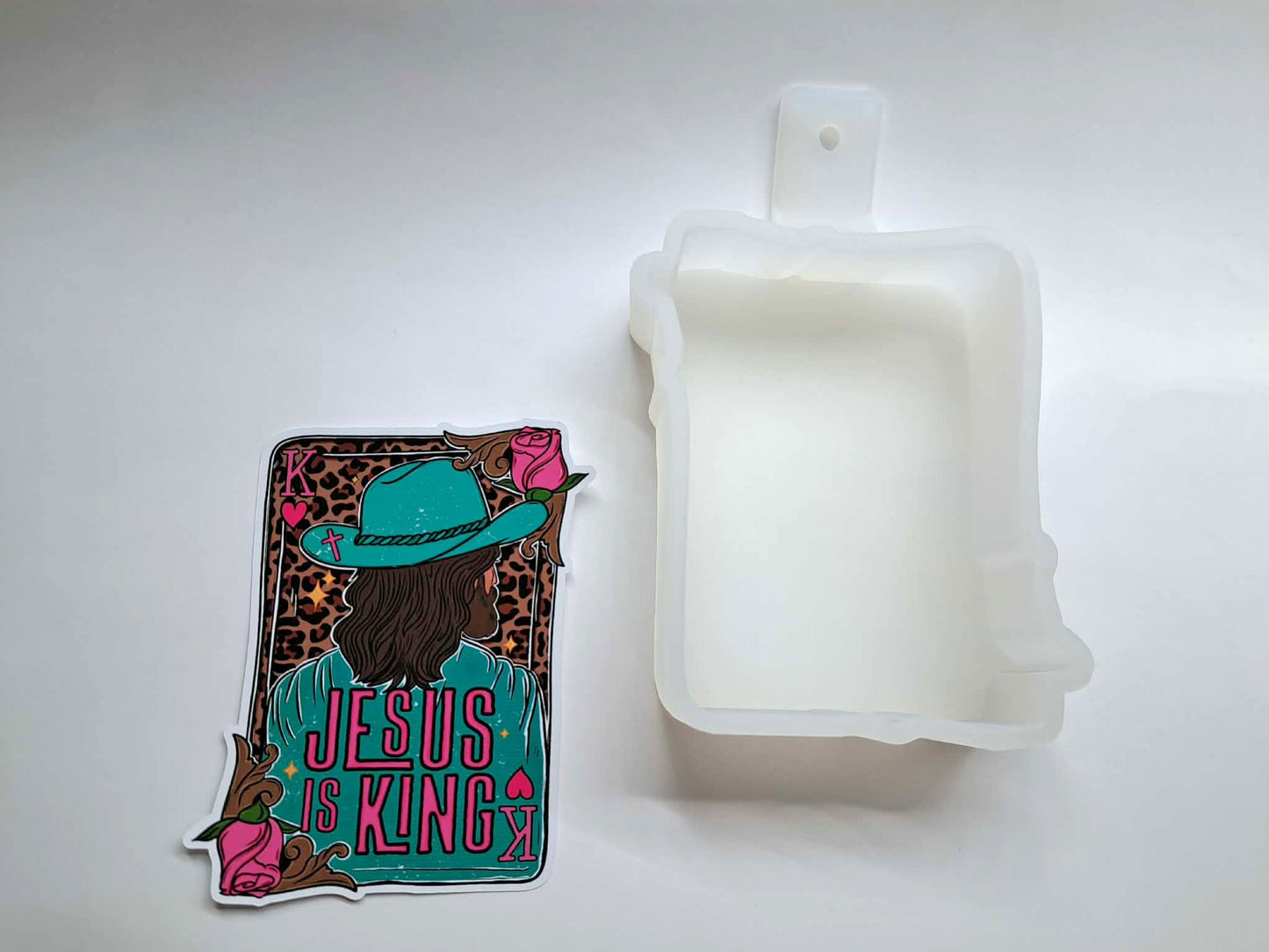 Jesus is King Playing Card Cardstock Silicone Mold, Aroma Bead Molds, Premium Cardstock Images
