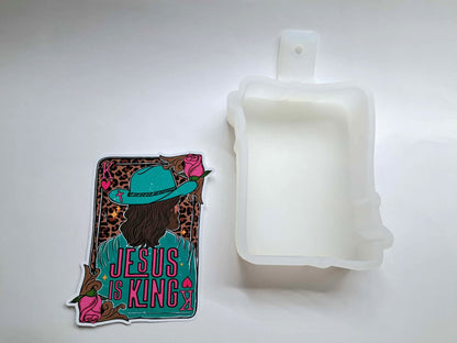Jesus is King Playing Card Cardstock Silicone Mold, Aroma Bead Molds, Premium Cardstock Images