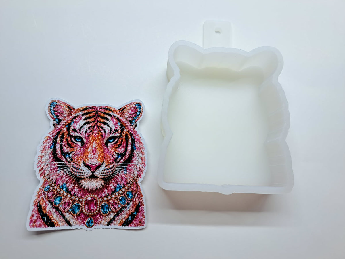 Luxury Gemstone Tiger Cardstock Silicone Mold, Aroma Bead Molds, Premium Cardstock Images