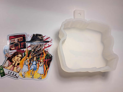 Freddy Krueger Polaroids Cardstock Silicone Mold, Aroma Bead Molds, Premium Cardstock Images