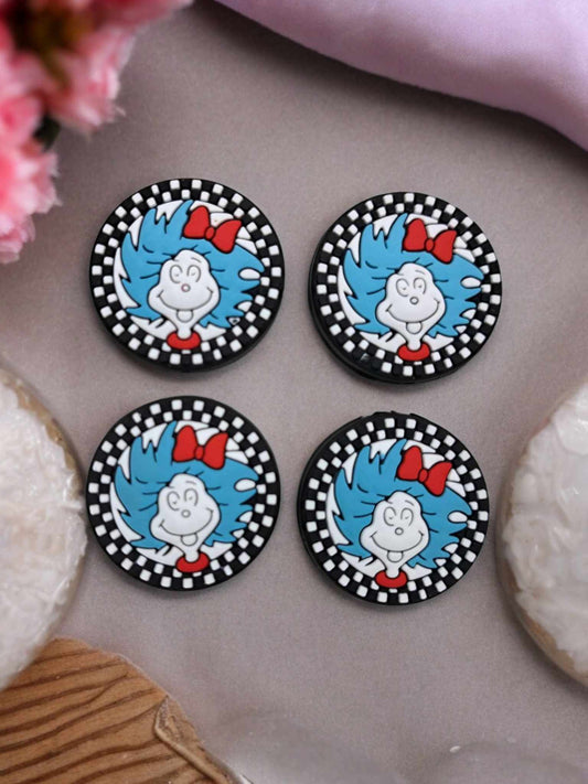 Dr. Seuss Thing 1 or 2: Blue Hair Silicone Focal Bead - 0921