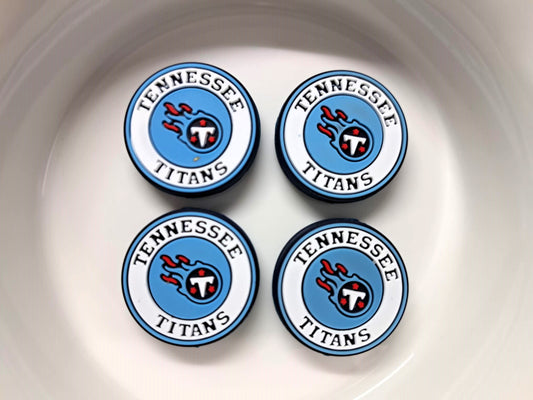Tennessee Titans Round Logo Silicone Focal Bead