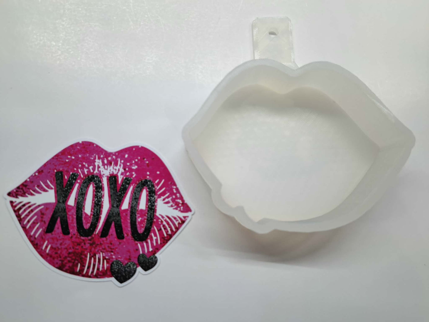XOXO Lips Cardstock Silicone Mold, Aroma Bead Molds, Premium Cardstock Images
