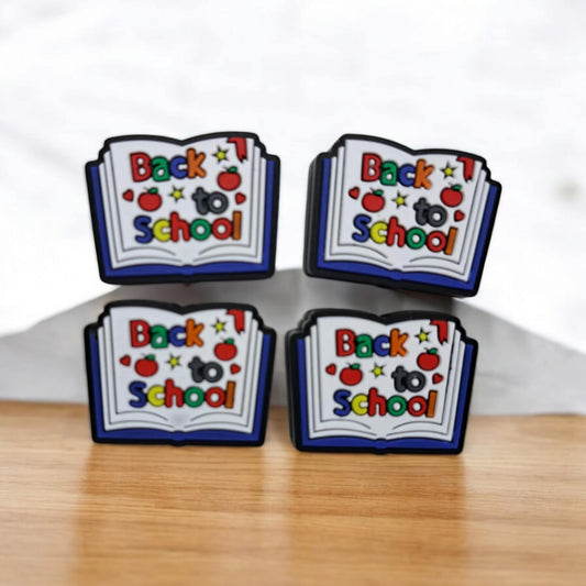 Back to School: Open Book Silicone Focal Bead - 1336