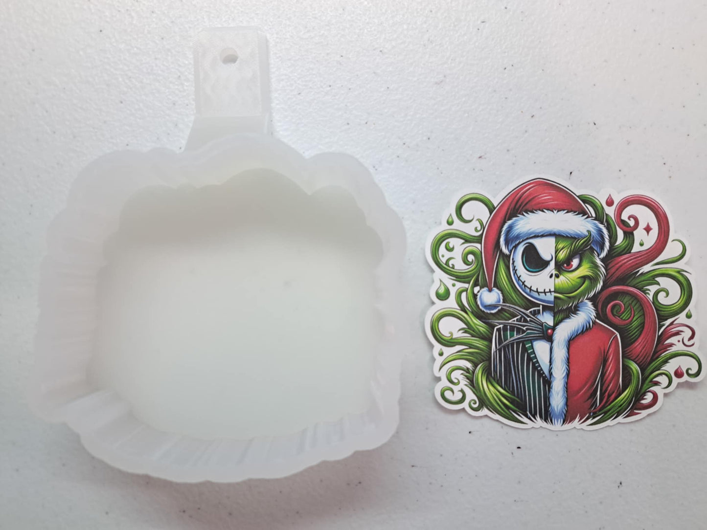 Nightmare Jack and Grinch Mix Cardstock Silicone Mold, Aroma Bead Molds, Car Freshies, Premium Cardstock Images