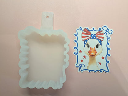 America Goose Coquette Bows Cardstock Silicone Mold, Aroma Bead Molds, Premium Cardstock