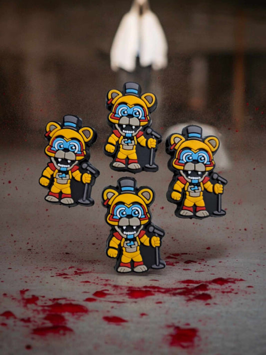 Golden Freddy: Five Nights at Freddy's Inspired Silicone Focal Bead - 0984