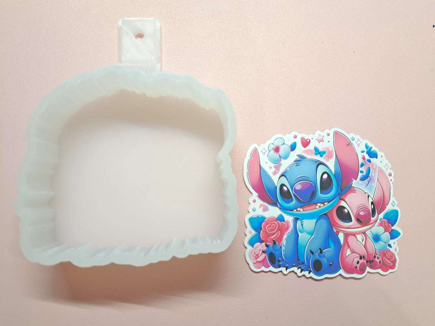 Stitch and Angel Cardstock Silicone Mold, for Aroma Bead Molds, Premium Cardstock Images