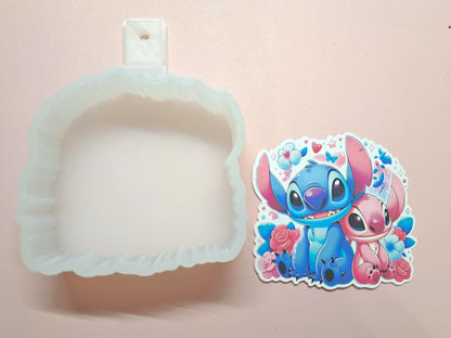 Stitch and Angel Cardstock Silicone Mold, for Aroma Bead Molds, Premium Cardstock Images