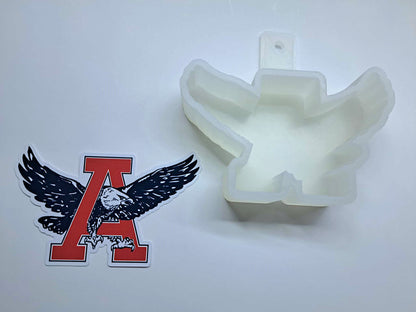 Vintage Auburn War Eagle Cardstock Silicone Mold, Aroma Bead Molds, Premium Cardstock Images