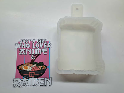 Just a Girl Who Loves Anime & Ramen Cardstock Silicone Mold, Aroma Bead Molds, Premium Cardstock Images