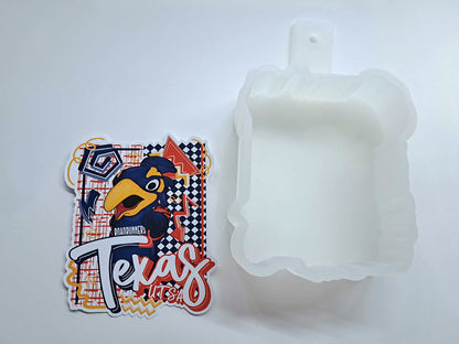 Retro Preppy College Teams: Texas Roadrunners Cardstock Silicone Mold, Aroma Bead Molds, Premium Cardstock Images