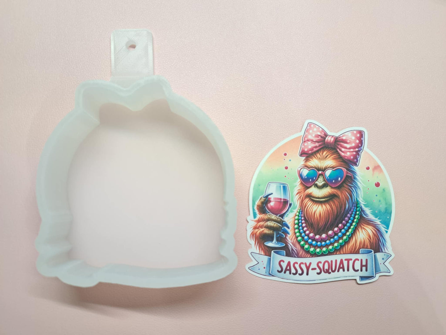 Sassy Squatch Cardstock Silicone Mold, Aroma Bead Molds, Premium Cardstock Images