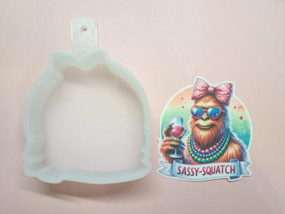 Sassy Squatch Cardstock Silicone Mold, Aroma Bead Molds, Premium Cardstock Images