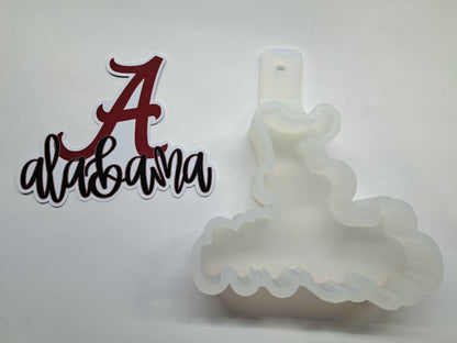 Alabama Crimson Tide Cardstock Silicone Mold, Aroma Bead Molds, Premium Cardstock Images