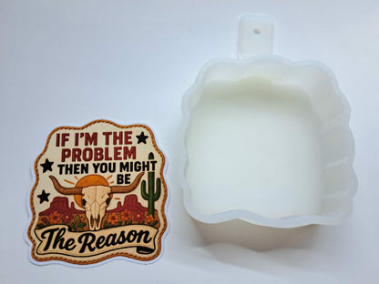 The Reason Western Cardstock Silicone Mold, Aroma Bead Molds, Car Freshies, Premium Cardstock Images