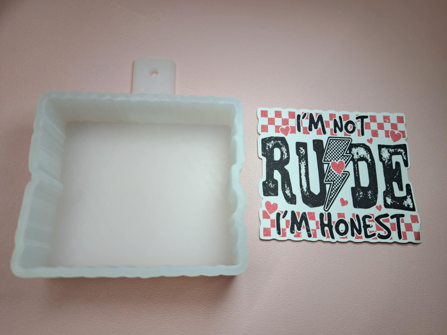 I'm Not Rude I'm Honest Cardstock Silicone Mold, Aroma Bead Molds, Car Freshies,Premium Cardstock Images
