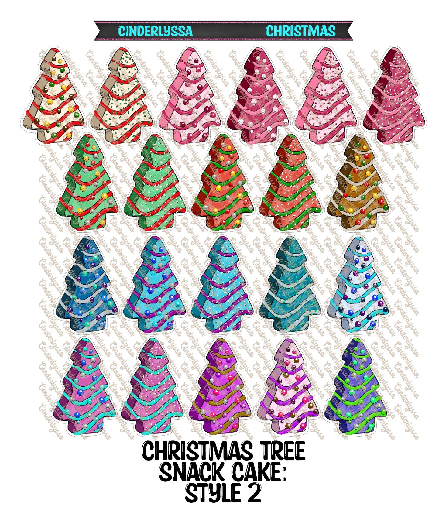 Christmas Tree Snack Cake Style 2: Dual Cavity Cardstock Silicone Mold, Aroma Bead Molds, Premium Cardstock Images