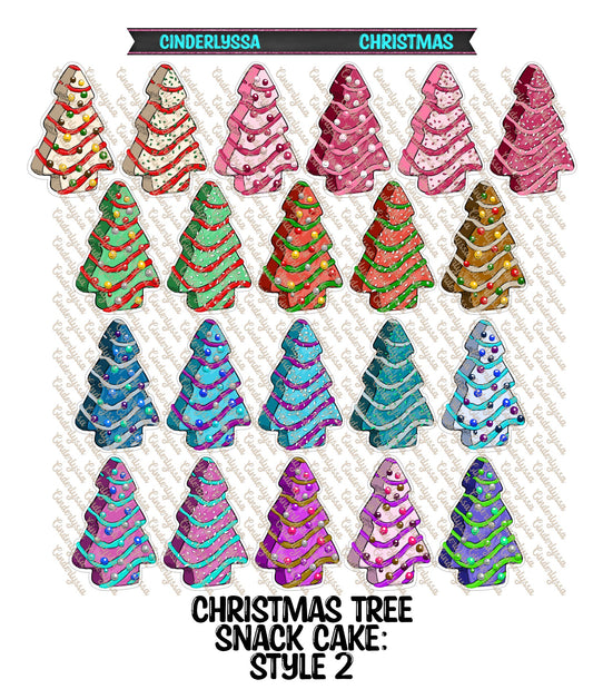 Christmas Tree Snack Cake Style 2: Dual Cavity Cardstock Silicone Mold, Aroma Bead Molds, Premium Cardstock Images