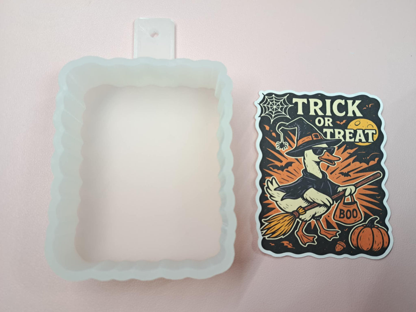 Trick or Treat Goose Cardstock Silicone Mold, Aroma Bead Molds, Premium Cardstock Images